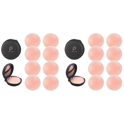 PALAY® 4 Pairs Nipple Covers Silicone Pasties for Breast Breathable Reusable Adhesive Pad Invisible Cover for Evening Gown Party Dress Off Shoulder Dress 2 PCS PALAY® 4 Pairs Nipple Covers Silicone Pasties for Breast Breathable Reusable Adhesive Pad Invisible Cover for Evening Gown Party Dress Off Shoulder Dress 2 PCS